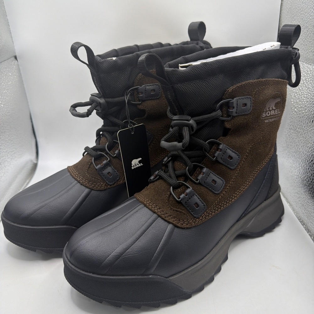 Sorel Scout 87 XT WP Men's Nubuck Waterproof Hiking Boot Tobacco / Black Size 10